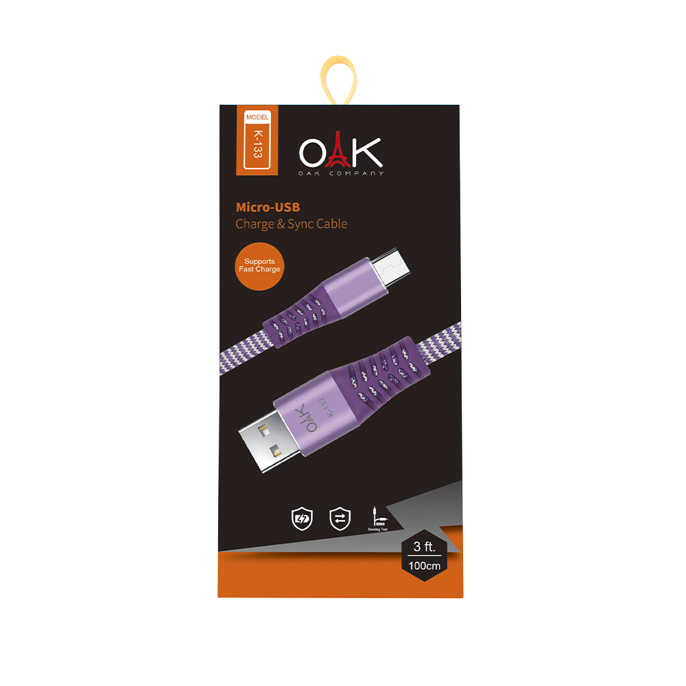 کابل شارژ میکرو (Micro-usb) OAK مدل K-133