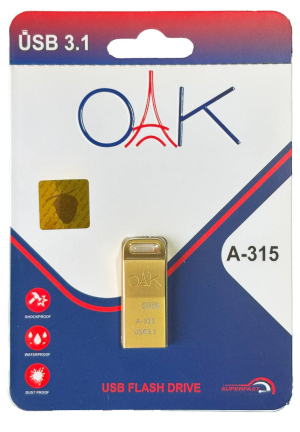 فلش مموری OAK A-315 ظرفیت 64 گیگابایت USB 3.0 | پرسرعت، 60 ماه گارانتی، پرداخت اقساطی + ارسال سریع