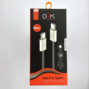 کابل شارژ تایپ C برند OAK  مدل K-215 - تصویر 7