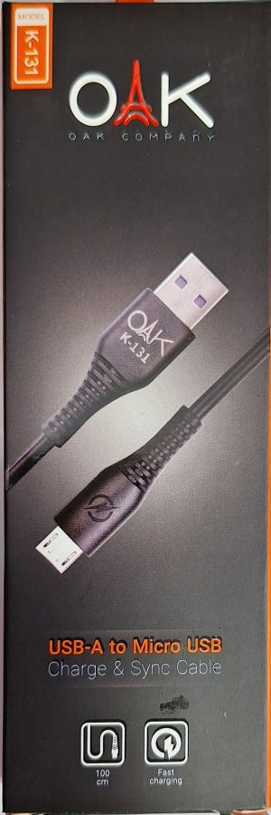 کابل شارژ Micro USB برند OAK مدل K-131 - تصویر 2