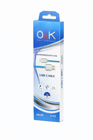 کابل شارژ USB به لایتنینگ OAK مدل K-212 | شارژ سریع، مقاوم و بادوام - تصویر 3