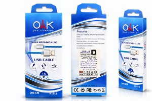 کابل شارژ USB به لایتنینگ OAK مدل K-212 | شارژ سریع، مقاوم و بادوام - تصویر 4