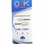 کابل شارژ USB به لایتنینگ OAK مدل K-123 | شارژ سریع + انتقال داده پایدار