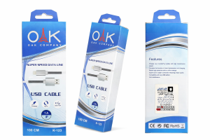 کابل شارژ USB به لایتنینگ OAK مدل K-123 | شارژ سریع + انتقال داده پایدار - تصویر 4