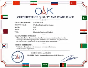 هدست گردنی OAK-N95 با قابلیت تغییر صدا و عمر باتری ۱۵۰ ساعت + اصل - تصویر 5