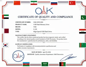 فلش مموری OAK S-230 ظرفیت 64 گیگابایت USB 2.0 | جمع‌وجور، مقاوم و کاربردی - تصویر 4