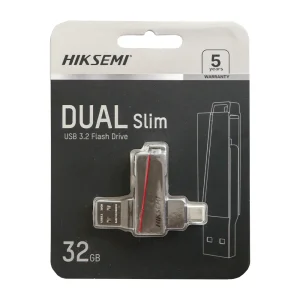 فلش مموری دو سر هایک‌سمی (Hiksemi) مدل Dual Slim E307C ظرفیت 64 گیگابایت رابط USB 3.2 و Type-C - Image 2
