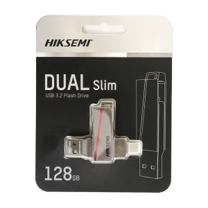 فلش مموری دو سر هایک‌سمی (Hiksemi) مدل Dual Slim E307C ظرفیت 128 گیگابایت رابط USB 3.2 و Type-C - تصویر 2