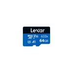 کارت حافظه لکسار (Lexar) مدل 633x microSDXC UHS-I ظرفیت 64 گیگابایت (V30, U3, A1)