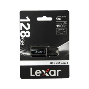 فلش مموری حرفه‌ای لکسار S80 ظرفیت 128 گیگابایت با سرعت USB 3.2 | طراحی کشویی و مقاوم - تصویر 2