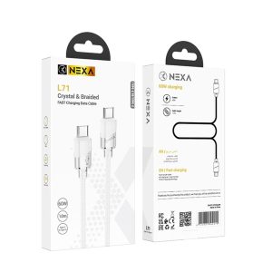 کابل شارژ تایپ سی به تایپ سی نکسا Nexa L71 Beijing 60W Type-C to Type-C charging data cable - Image 2